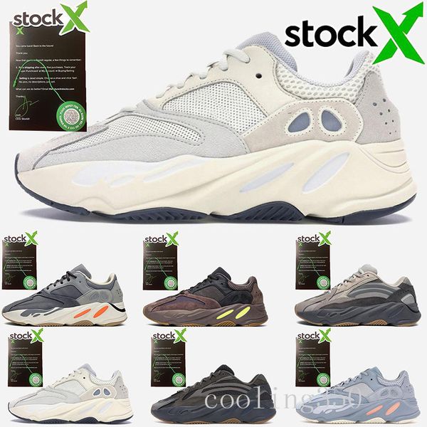 

with box 700 wave runner geode men women running shoes mauve salt 700 v2 static kanye west designer shoes sports sneakers 36-46 m9eih, Black