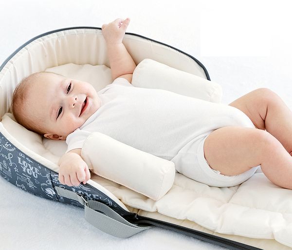 

portable baby bed newborn infant multi-function backpack folding crib outdoor travel bed mummy bag shoulder bags gift outdoor