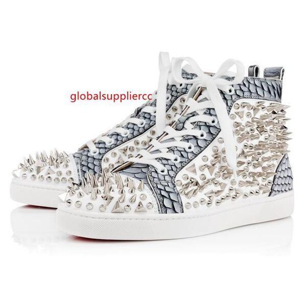 

red bottom shoes pik pik rivets sneakers shoes women,men causal walking shoes,casual outdoor footwear trainers with party wedding dress35-46, Black;green