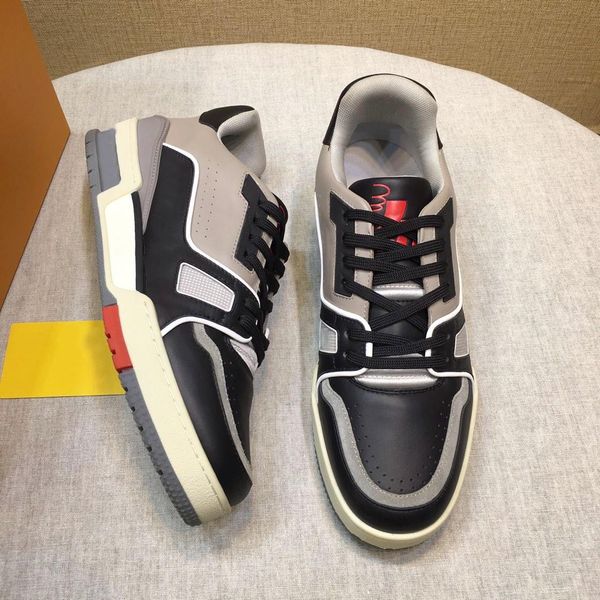 

casual shoes for men trainer sneaker lace -up mens shoes sneaker flats zapatos de hombre le306 luxury with origin box men shoes, Black