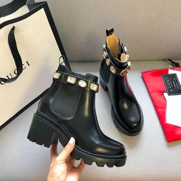 

2020 fashion designer personality womens martin boots,embroidery pattern short boots hook loop womens motorcycle boots size 35-42 00095, Black