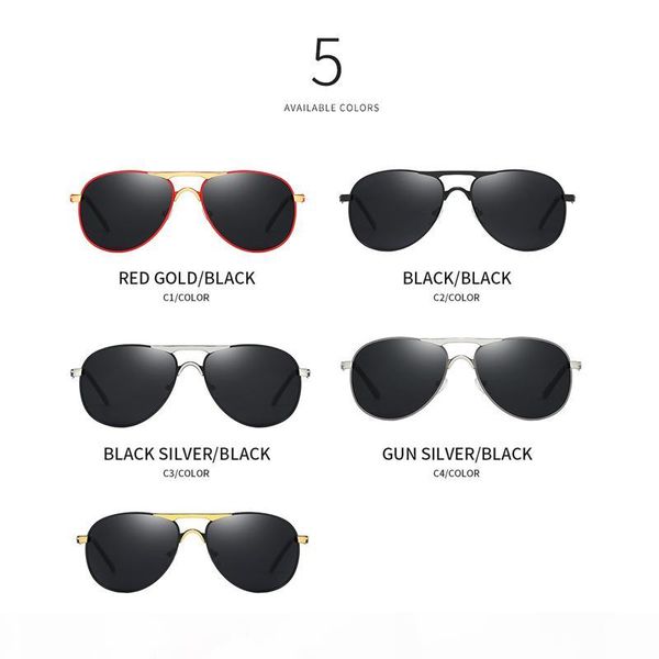 

vcka polarized aluminum magnesium sunglasses fashion men brand glasses pilot eyewear lentes de sol driving uv400 glasses oculos, White;black