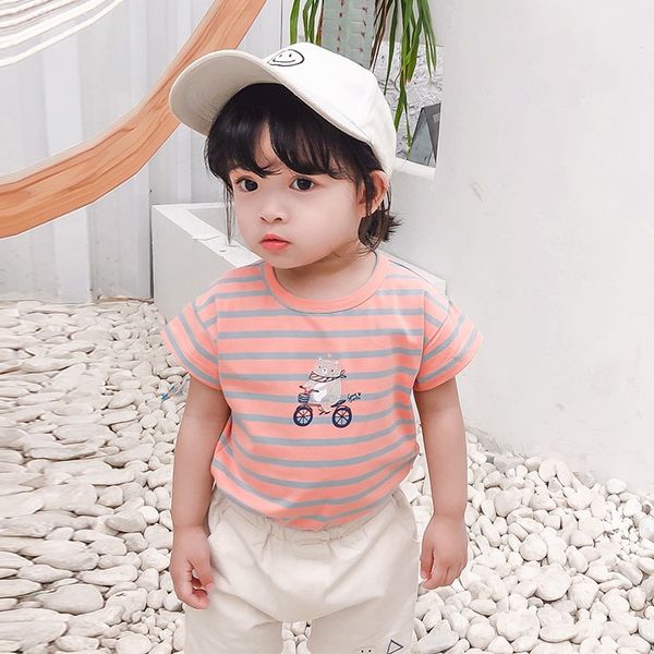 

no return or exchange of bear car striped t-shirt-xy-9051 no return or exchange of t-shirt t-shirt bear car striped t-shirt-xy-9051, Blue