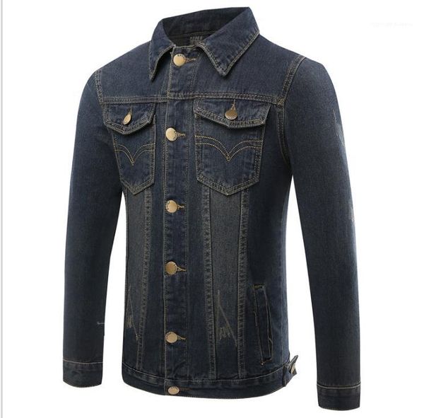 

лоскутное отворотом шеи длинным рукавом моды человек пальто high street casual outerwears мужские куртки демин весна осень, Black;brown