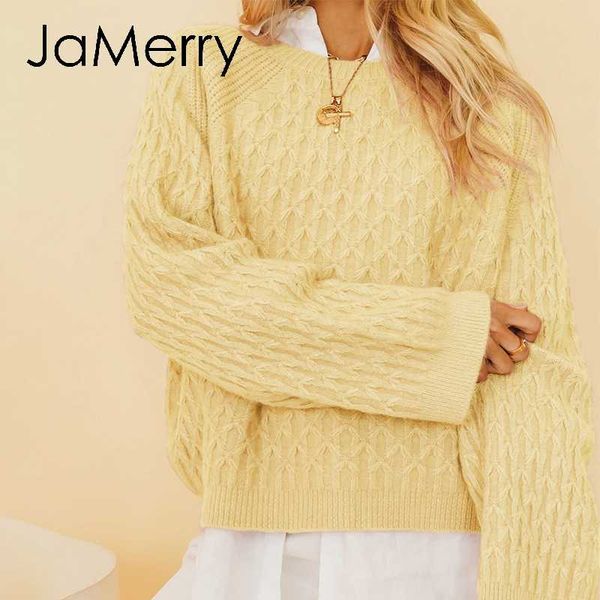 

jamerry women crew neck solid geometric multicolor pullover female retro diamond lattice sweater macarone loose knit sweater, White;black