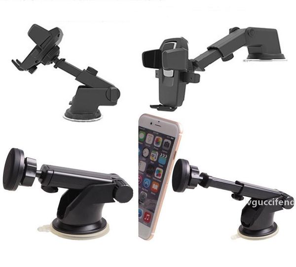 

2018 universal adjustable easy one touch long neck arm rotatable car mount cell phone holder table sucking lazy car stand holder