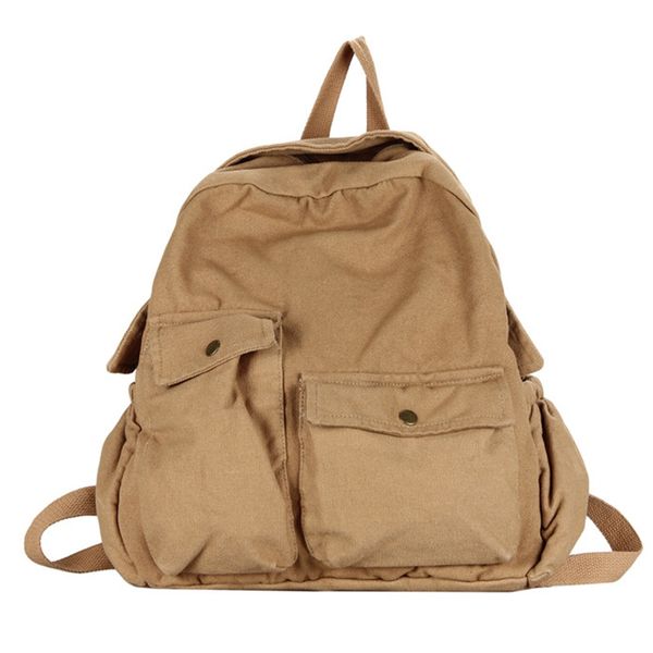 

fashion vintage women backpack double pockets backpack women leisure casual girl travel bags