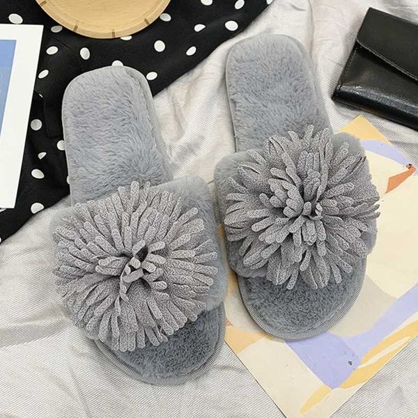 

главная плюшевые тапочки женщин твердые крест крытый non слип flat женская обувь комфортные гостиная женская обувь мех слайды, Black
