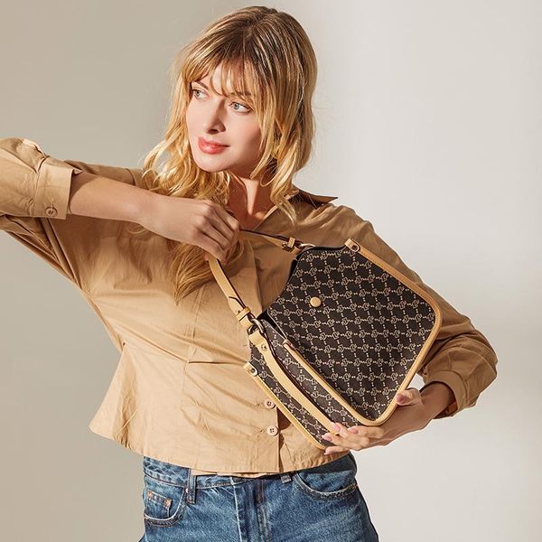 

large capacity handbag shoulder bags designer bag female retro bucket bag old pattern handbag gift bag l9687