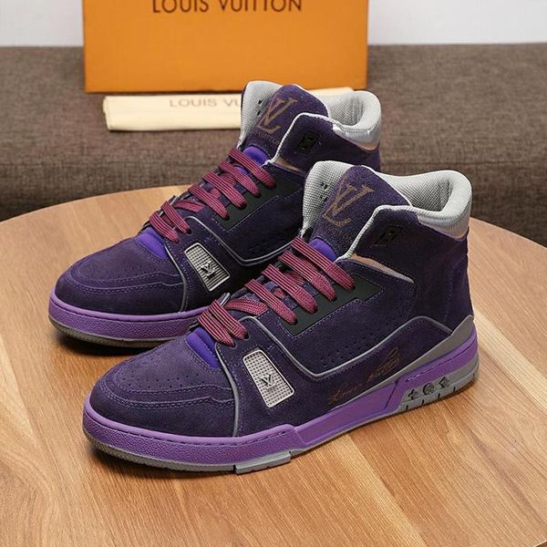 

fashion mens shoes boots with box breathable chaussures pour hommes luxury men shoes boots trainer sneaker leather design fashion fast ship, Black