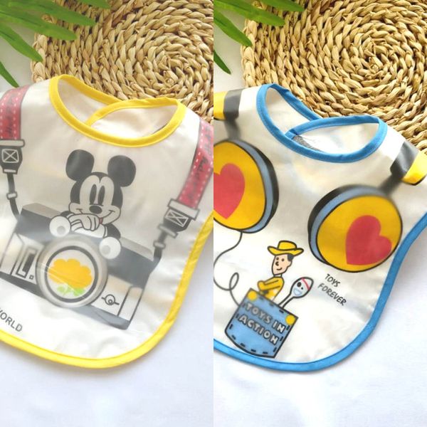 

mvdkb new baby children's bib baby cartoon waterproof cover three-dimensional painting clothes eva saliva towel saliva towel pocket ric