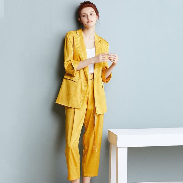 

women's two piece pants 2021 summer korean style pant suits for women,ninth women suit,skiny thin two-piece clothes set.fashion design, White
