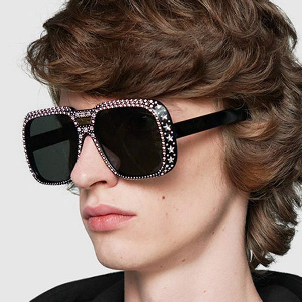 

square luxury sunglasses vintage sunglasses womens brand designer gafas de sol de los hombres uv400, White;black