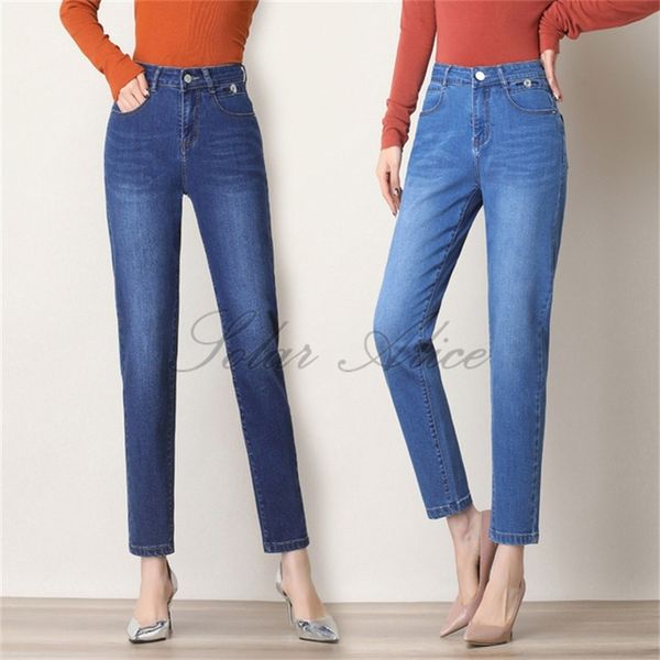 

women's jeans fall 2021 ankle-length harlan slim carrot pants, Blue