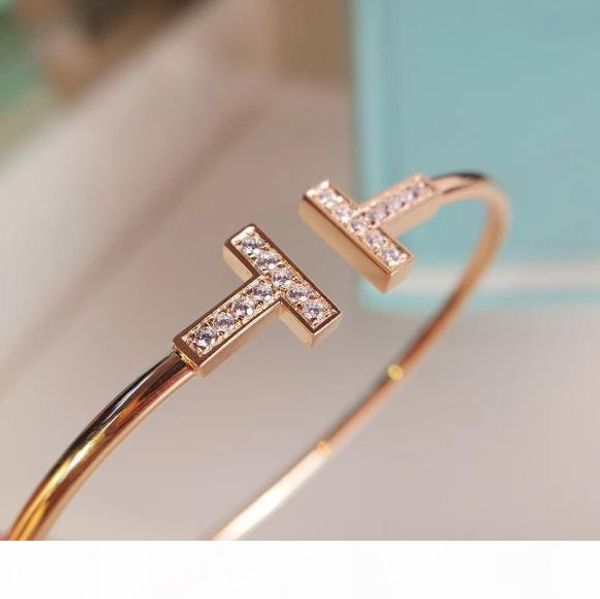 

известный дизайнер бренд браслет 925 позолоченного браслета серебра с алмазными инкрустированным открытием женщин банкета партии роскошных п, Black