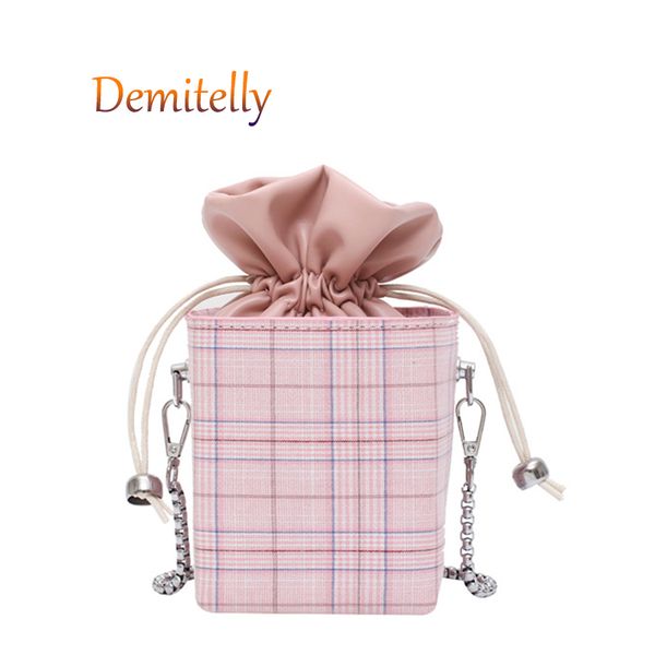 

new drawstring ladies handbag fashion line decoration shoulder messenger bag luxury mini women's tote bag wallet square box