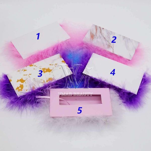 

50pcs custom logo 5 styles magnet feather long square box false eyelashes packaging boxes makeup tools eyelash package dhl