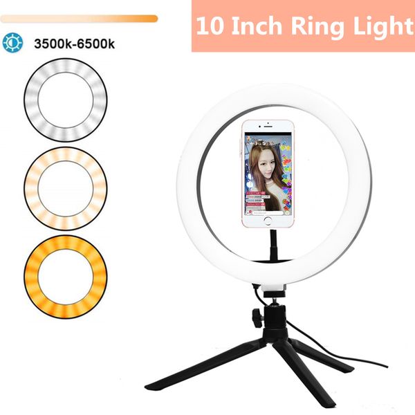 

10inch led ring light pgraphic selfie ring lighting with stand for smartphone ring light wih tripod for live streamiing vidoe reacord