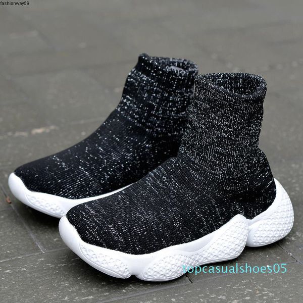 

shoes fashion children for casual shoes socks boys girls sneakers breathable anti-slip walking soft soled spring autumn t05, Black