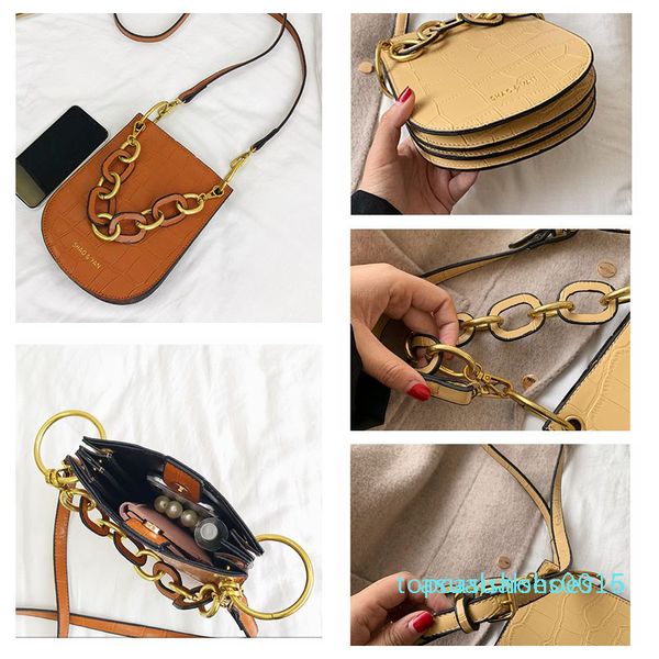 

vintage alligator saddle womens shoulder bags designer acrylic handle handbags luxury pu leather crossbody bag lady large purses cr15