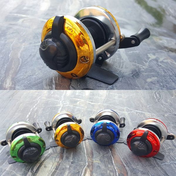 

8h9js 103d drum 103d drum-shaped special offer fishing surface plating bright color ice fishing wheel palm treasure yb small drum wheel spec