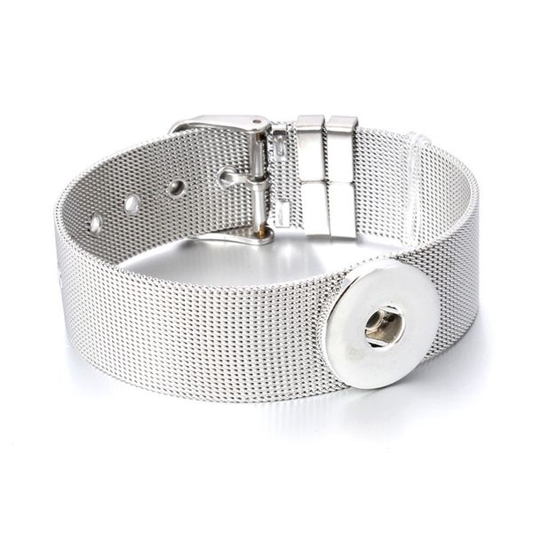 

interchangeable snap jewelry pulseras 18mm snaps button bracelet stainless steel bangles for women men ze316, Golden;silver