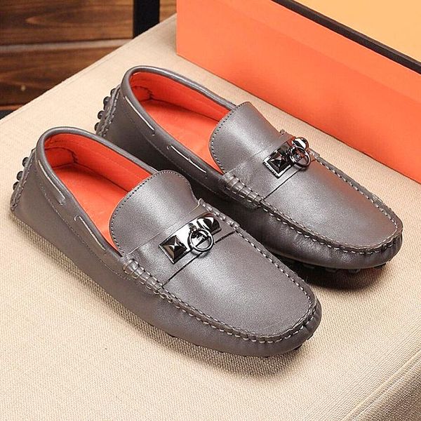 

new highquality leather mens shoes, casual leather shoes, comfortable loafers, mens driving shoes, flat wedding shoes with original box qwp, Black