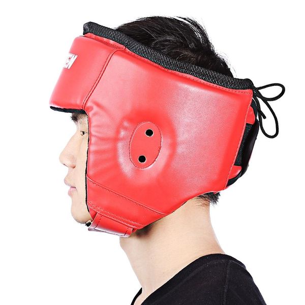 

fitness supplies head guard boxing helmet head protector for taekwondo karate tai kickboxing competition training boxing helmet 2colors
