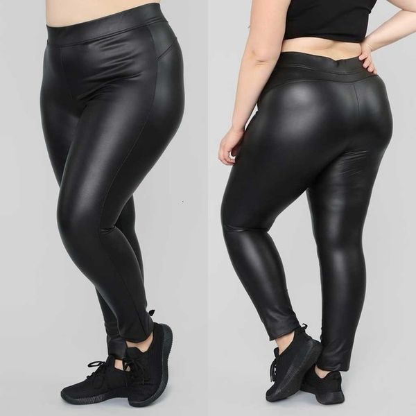 

leggings women solid black slim leather pants button casual stretch pencil trousers pants leather leggings calzas mujer w10