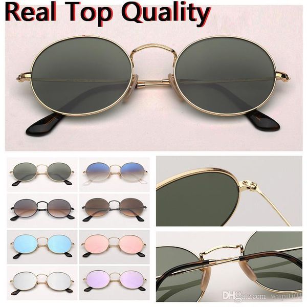

sunglasses oval designer sunglasses oval round metal real brand sunglasses for women man with leather case, cloth, everything, White;black