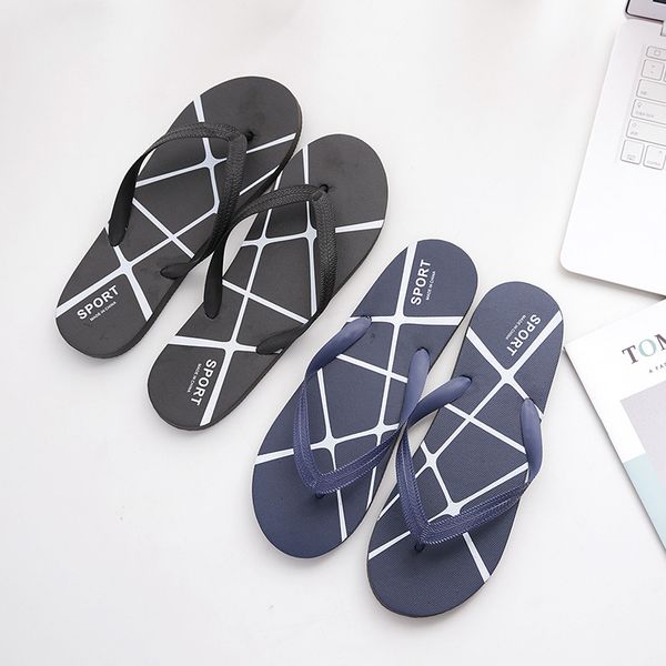 

2020 summer flip-flops outdoor beach sandals men's slippers m01, Black