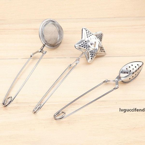 

3 style star shape tea infuser oval-shaped 304 stainless steel tea strainer infuser spoon filter tea tools can provide fba ship fast