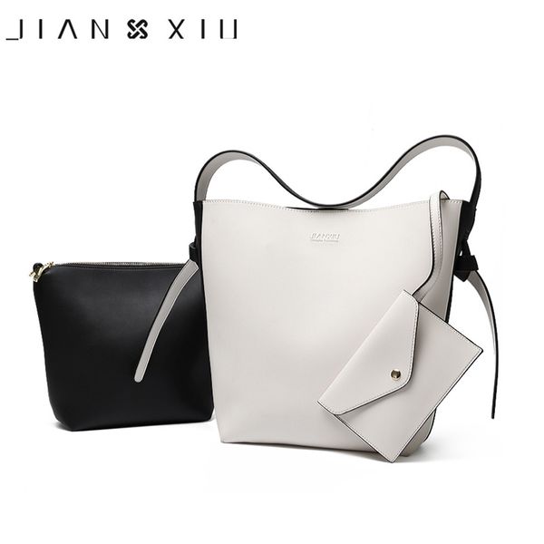 

jianxiu luxury handbag women messenger bags designer pu leather composite bag 2020 new bucket purse large capacity shoulder tote