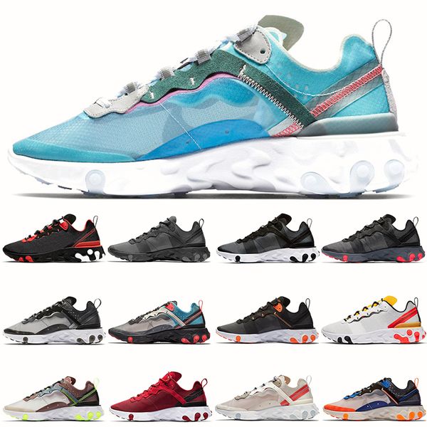 

87 react element 55 running shoes for men women mens trainers toul yellow orange royal tint bred mens sports shoes sneakers