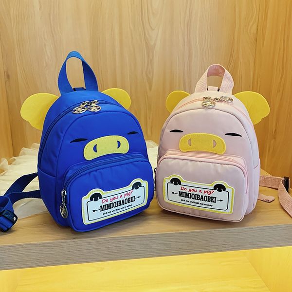 

mf264 korean cartoon children's backpack cute little pig boy and school backpack girl children's schoolbagprevention kindergarten