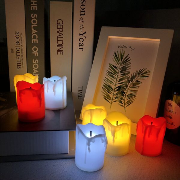 

led electric candles battery powered tealight candles warm white flameless for christmas holiday wedding decoration