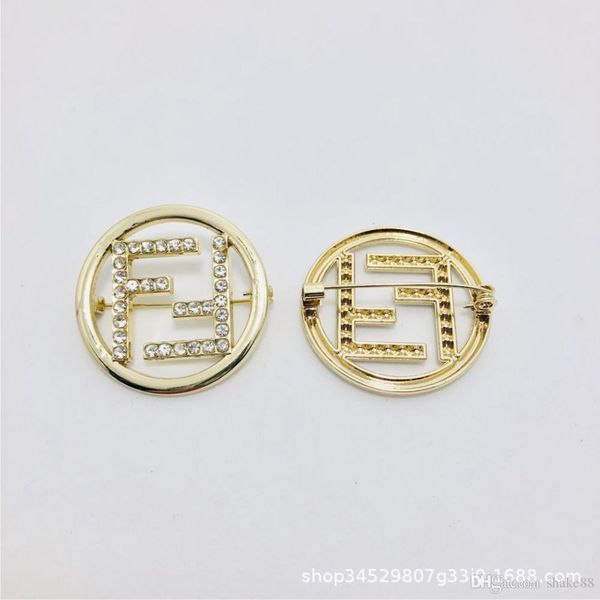 

new fashion brooch with diamond letters brooch pear with diamond brooch collar pin, Gray