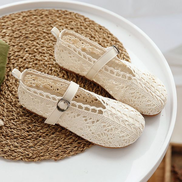 

2020 summer mesh literary fan wild flat shoes fairy shoes simple japanese small fresh sandals white women, Black