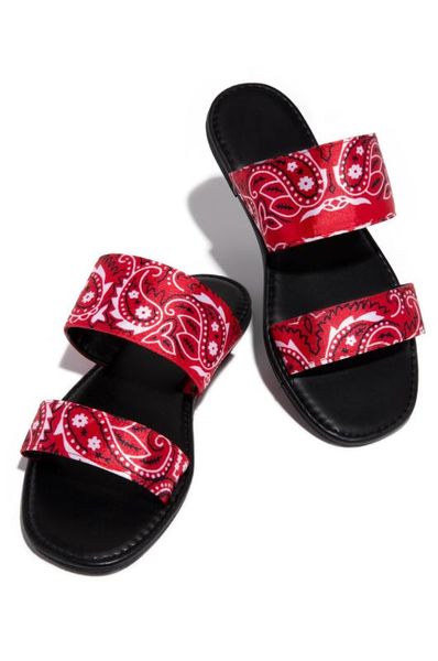 

2020 summer women sandals silk print flat shoes ladies beach shoes slippers outdoor fashion student home casual slippers woman, Black