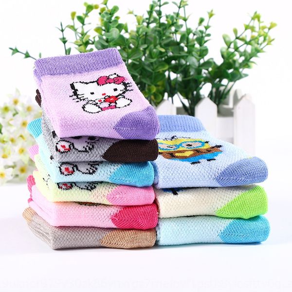 

summer 1-13 years kids cotton kids old mesh candy color children's cartoon cotton socks children's socks, Pink;yellow
