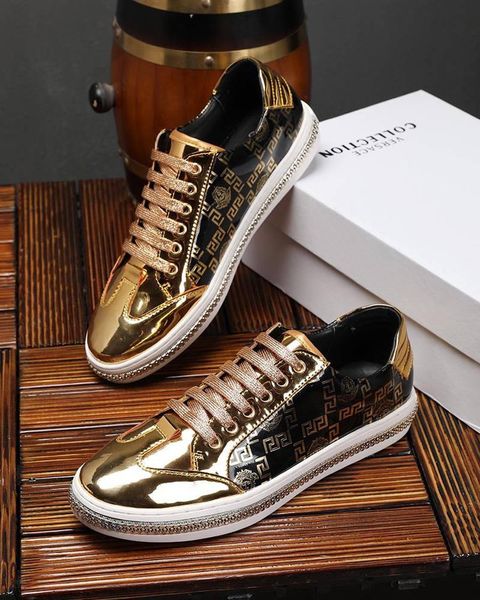 

2020-2019k italian men's designer shoes casual shoes and luxury sneakers red striped casual designer sports shoelace box, size 38-45