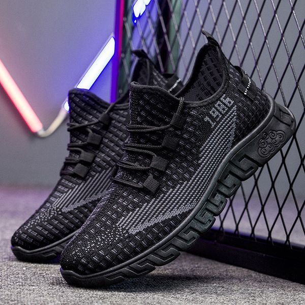 

summer mesh люди кроссовки мужской обуви для мужчин обуви мужского повседневного комфорта дышащих легкого walking sneaker большого размера, Black