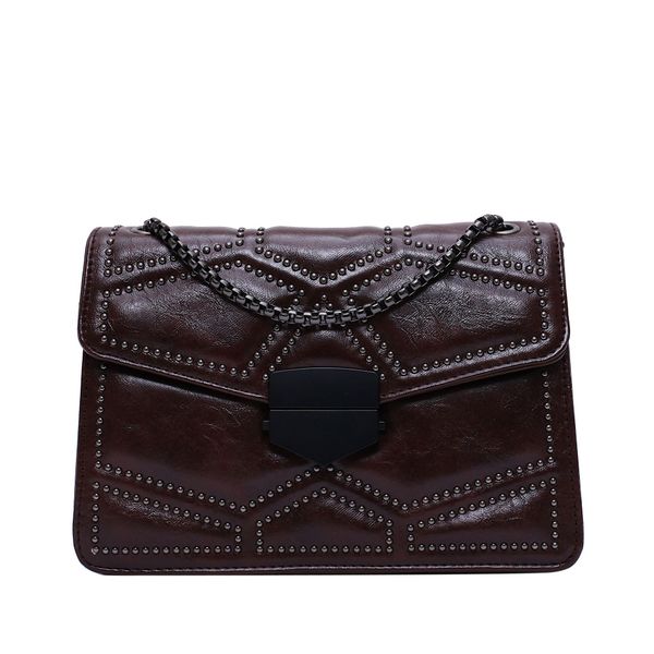 

fashion rivet soft pu leather women shoulder crossbody bags fashion handbag clutch ladies messenger bag female purse