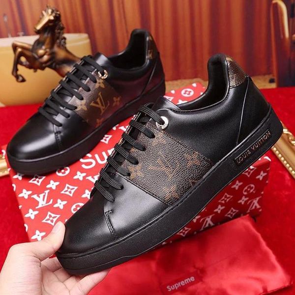 

casual shoes for women luxury comfort sports sneakers leather big size chaussures pour femme luxury frontrow sneaker womens shoes drop ship, Black