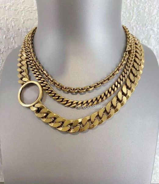 

Fashion letter 14k gold cuban link chain necklace for mens and women Party lovers gift hip hop jewelry With BOX