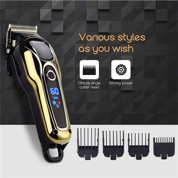 

haircut kemei powerful electric cordless clippers trimmer machine professional cutting grooming hair clipper tools styling 1990 bobop