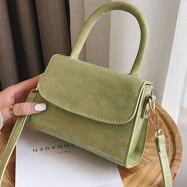 

women crossbody handbag fashion women retro solid color vintage leather flap handbag messenger simple female crossbody bag 2020