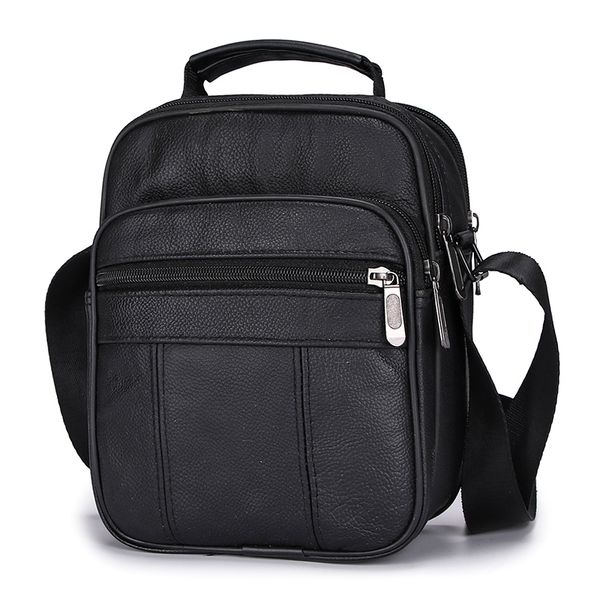 

men bags genuine leather shoulder bags crossbody fashion black business high capacity handbags