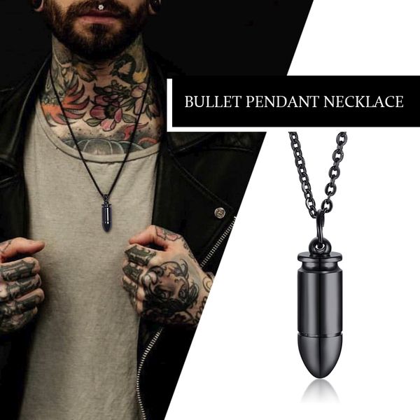 

black pendant necklace for men jewelry in stainless steel with 24 inch, Silver