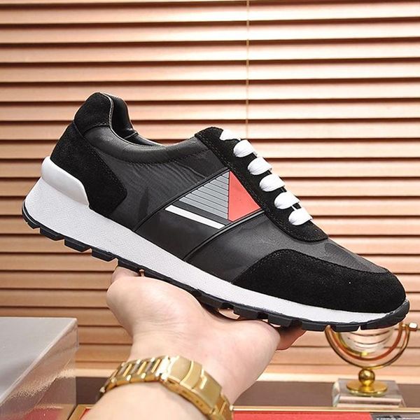 

technical fabric sneakers mens shoes fashion soft footwears breathable outdoor walking low casual lace -up men shoes, Black